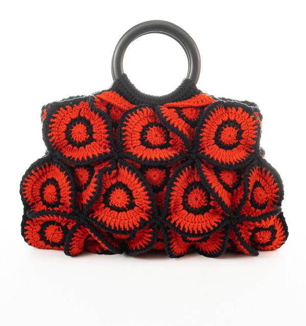 FLOWER BAG RED-BLACK