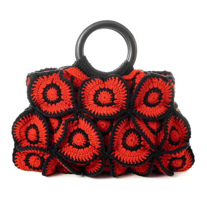 FLOWER BAG RED-BLACK