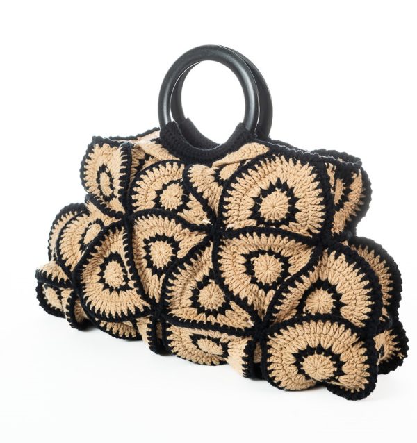 FLOWER BAG light beige black