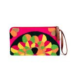 POCHETTE WAYUU FUCHSIA AND ORANGE