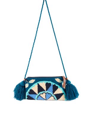 POCHET WAYUU BLUE AND BEIGE