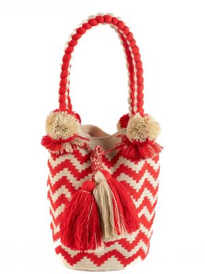 BOLSOS RED E MERINGUE PONPON