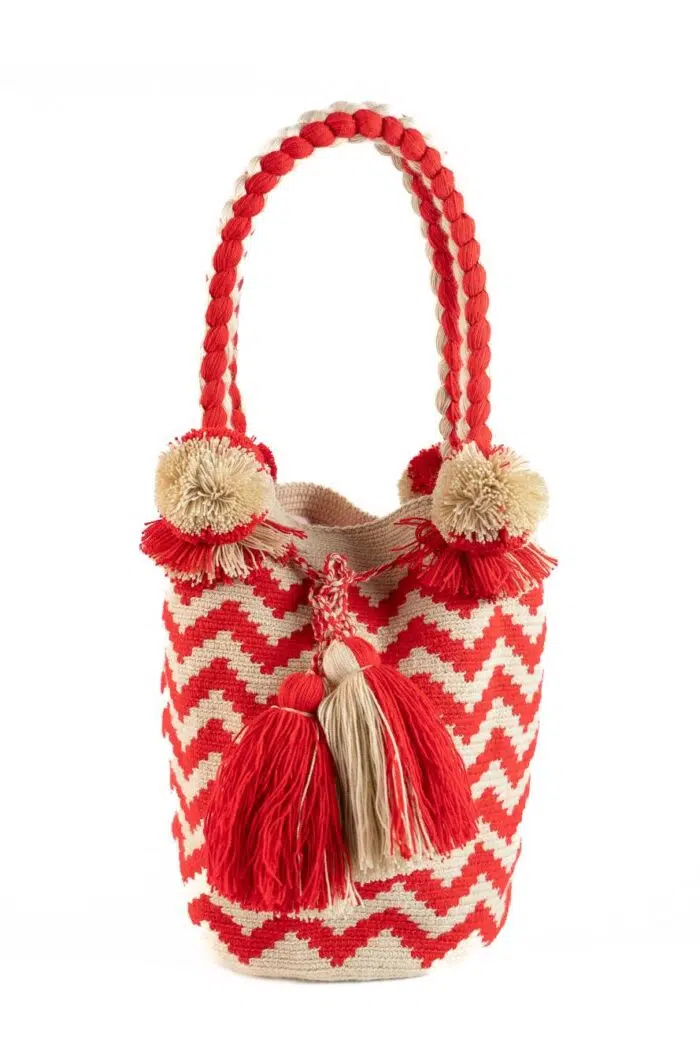 BOLSOS RED E MERINGUE PONPON