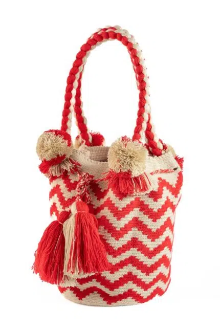 BOLSOS RED E MERINGUE PONPON