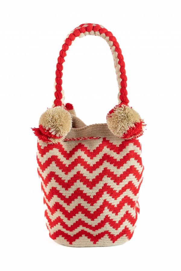 BOLSOS RED E MERINGUE PONPON