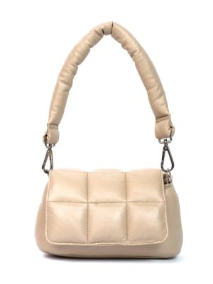 PUFFER BAG HAND BEIGE