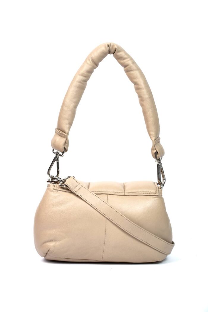 PUFFER BAG HAND BEIGE