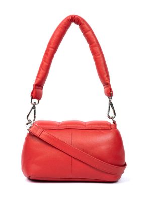 PUFFER BAG HAND ROSE RED