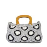 FLOWER BAG WITH WOODEN HANDLE